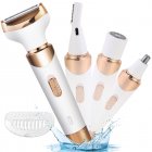 4-in-1 Women Hair Trimmer Painless Waterproof Usb Rechargeable Electric Razor