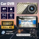 4-inch Car Dvr 1080p Hd Ips Dual Camera Dash Cam Video Recorder G-sensor Recorder