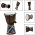 4 inch Djembe Professional African Drum Bongo Wood Musical Instrument Random pattern color 4 inch