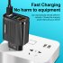 4 port Usb Mobile Phone Charger With Led Light 5V 3A Travel Fast Quick Charging Usb Adapter US EU Plug black US Plug