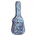 40/41 Inch Fashion Folk Acoustic Guitar Bag Canvas Guitar Backpack Carrying Case 40/41 inch light blue flowers