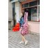 40 41 Inch Fashion Folk Acoustic Guitar Bag Canvas Guitar Backpack Carrying Case 40 41 inch light blue flowers
