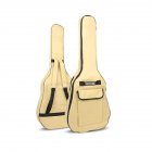 40/41 Inch Oxford Fabric Acoustic Guitar Gig Bag Soft Case Double Shoulder Straps Padded Guitar Waterproof Backpack cream color