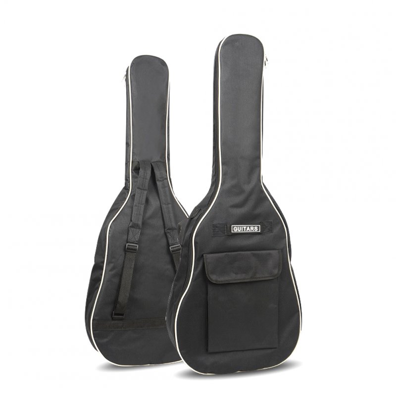 40/41 Inch Oxford Fabric Acoustic Guitar Gig Bag Soft Case Double Shoulder Straps Padded Guitar Waterproof Backpack black