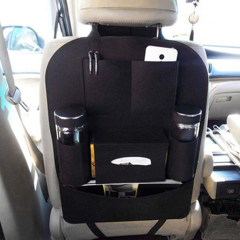 40*55cm Auto Car Seat Back Multi-Pocket Storage Bag Organizer Holder Accessory black