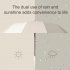 40 Inch Extra Large Windproof Golf Umbrella UV Protection Automatic Open Double Canopy Vented Sun Rain Triple Folding Umbrella Beige