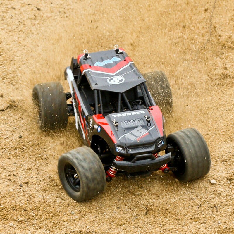 40+MPH 1/18 Scale RC Car 2.4G 4WD High Speed Fast Remote Controlled Large TRACK red