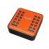 40 Port USB 5V 40A Socket Charger With Voltage Current LCD Display for Smart Mobile Phone Tablet PC Orange   EU