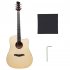 40 inch Acoustic Guitar For Beginners Folk Guitar With Wrench Wipe Cloth Playing Musical Instruments Gifts For Kids Wood color