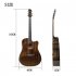 40 inch Acoustic Guitar For Beginners Folk Guitar With Wrench Wipe Cloth Playing Musical Instruments Gifts For Kids Wood color
