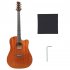 40 inch Acoustic Guitar For Beginners Folk Guitar With Wrench Wipe Cloth Playing Musical Instruments Gifts For Kids brown