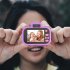 4000w Front Rear Dual Lens Digital Camera Mini Video Photo Slr Cameras Cartoon Toys Children Birthday Gifts Purple