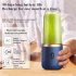 400ml Portable Mini Fruit Blender Electric Wireless Juicer with 6 Blades USB Rechargeable Juicer Cup Blue Double Cup