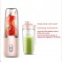 400ml Portable Mini Fruit Blender Electric Wireless Juicer with 6 Blades USB Rechargeable Juicer Cup Blue Double Cup