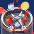 400ml Portable Mini Fruit Blender Electric Wireless Juicer with 6 Blades USB Rechargeable Juicer Cup Blue Double Cup