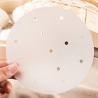 400pcs Disposable Round Perforated Steamer Paper Kitchen Steamer Liners Baking Mats for AirFryer 7.5 inches (diameter 19cm)