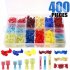400pcs Terminals Main Line Branch Wiring Clip T type Break free Quick Connectors Insulated Crimp Terminal as shown in the picture