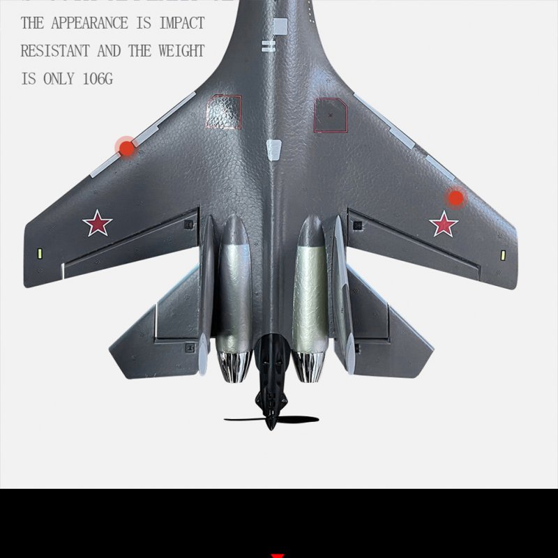 SU-35 2.4G Remote Control Glider 6--axis Gyro Fixed Wing 6D Inverted Flight LED Night Flight Model Aircraft Toy