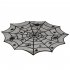 40Inches Black Spider Web Pattern Round Table Cover for Halloween Decoration black 40in diameter