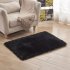 40X40CM Washable Faux Sheepskin Chair Cover Warm Hairy Wool Carpet Seat Pad Fluffy Area Rug  black