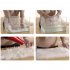 40X40CM Washable Faux Sheepskin Chair Cover Warm Hairy Wool Carpet Seat Pad Fluffy Area Rug  White gray tip