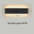 40cm 85 265v 14w Rectangle LED Wall Lamp Ultra Thin Remote Control Bedroom Bedside Light Elegant Black