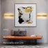 40cm 85 265v 14w Rectangle LED Wall Lamp Ultra Thin Remote Control Bedroom Bedside Light Elegant Black