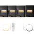 40cm 85 265v 14w Rectangle LED Wall Lamp Ultra Thin Remote Control Bedroom Bedside Light Elegant Black