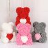 40cm Artificial Roses Cartoon Bear Toy Home Wedding Decoration Crafts gray