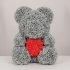 40cm Artificial Roses Cartoon Bear Toy Home Wedding Decoration Crafts gray