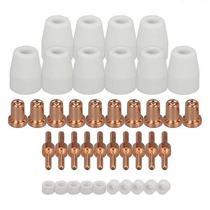 40pcs Air Plasma Cutting Cutter Extended  Tip Nozzles Electrode for Pt31 40
