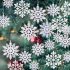 40pcs Craft Snowflakes Christmas Ornaments 4 types Glitter Snow Flakes Winter Christmas Tree Pendant  10 X 10cm  Gold