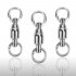 40pcs Stainless Steel Fishing Swivel Snap Connectors Fishing Rolling Swivel Bearing Solid Rings Fishing Accessories Stainless steel   7