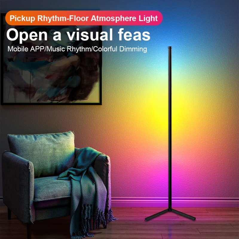 Corner  Floor  Lamp Rgb Color Changing Light 360 Degree Illumination Led Modern Standing Lamp 