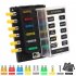 41pcs Pc pbt 12 way Fuse  Holder With Short Circuit Indicator Light   12 Fuses   20 Yellow Cold pressed Ring Terminal Sets black