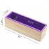 42 Ounce Rectangular Soap Silicone Loaf Mold Wood Box Set for Soap Toast Candle Making Purple 2 in 1