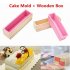 42 Ounce Rectangular Soap Silicone Loaf Mold Wood Box Set for Soap Toast Candle Making Purple 2 in 1