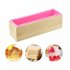 42 Ounce Rectangular Soap Silicone Loaf Mold Wood Box Set for Soap Toast Candle Making Purple 2 in 1