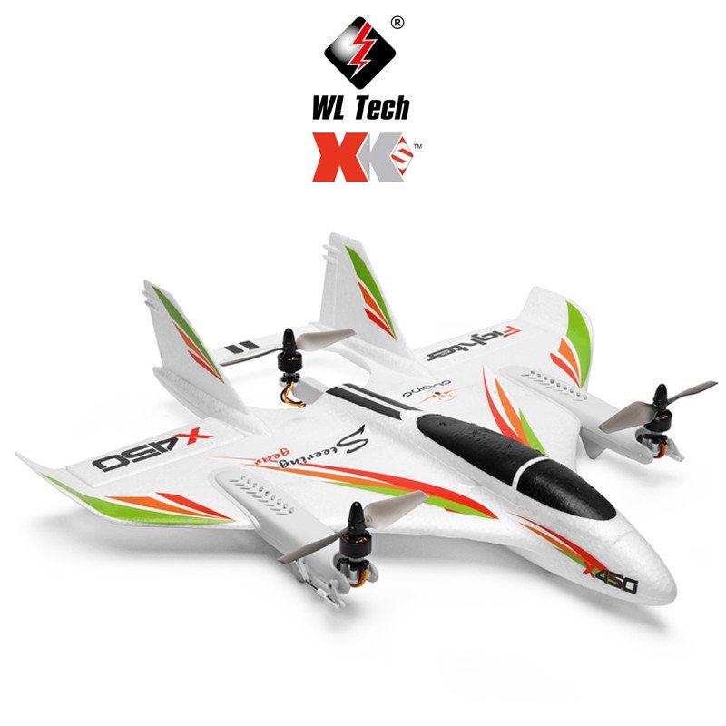 Wltoys Xk X450 Remote  Control  Aircraft 2.4g 6ch Fixed Wing Rc Glider 3 Flight Modes Vertical Take-off Landing Brushless Rc Helicopter 