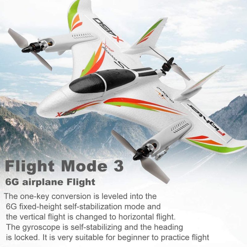 Wltoys Xk X450 Remote  Control  Aircraft 2.4g 6ch Fixed Wing Rc Glider 3 Flight Modes Vertical Take-off Landing Brushless Rc Helicopter 