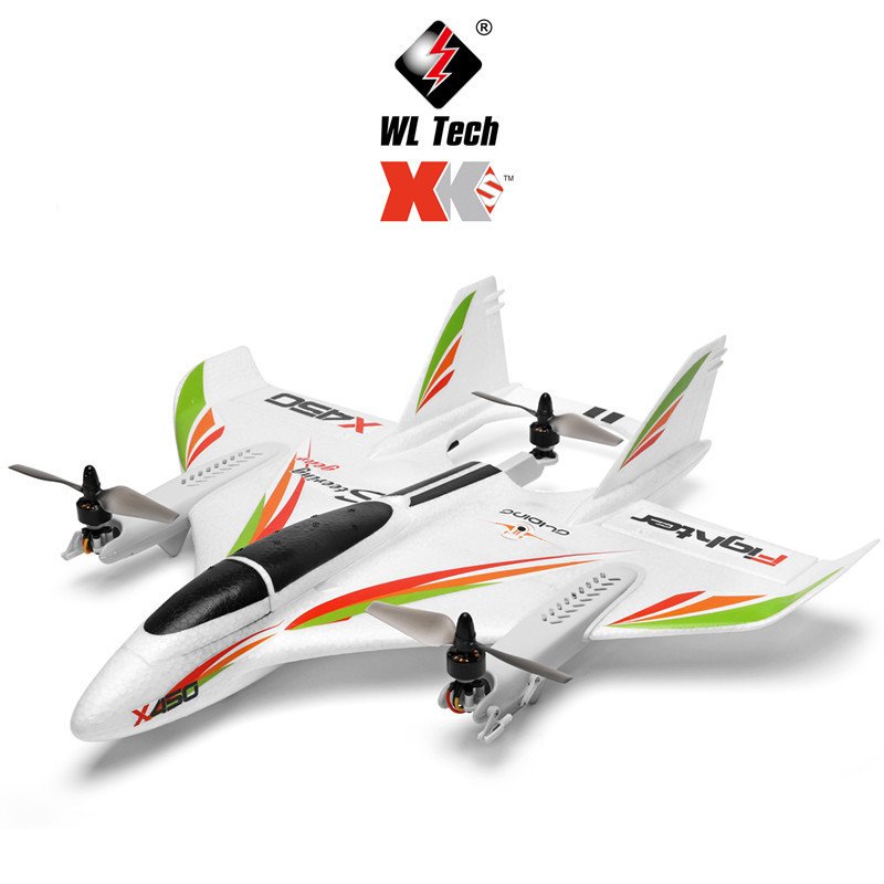 Wltoys Xk X450 Remote  Control  Aircraft 2.4g 6ch Fixed Wing Rc Glider 3 Flight Modes Vertical Take-off Landing Brushless Rc Helicopter 