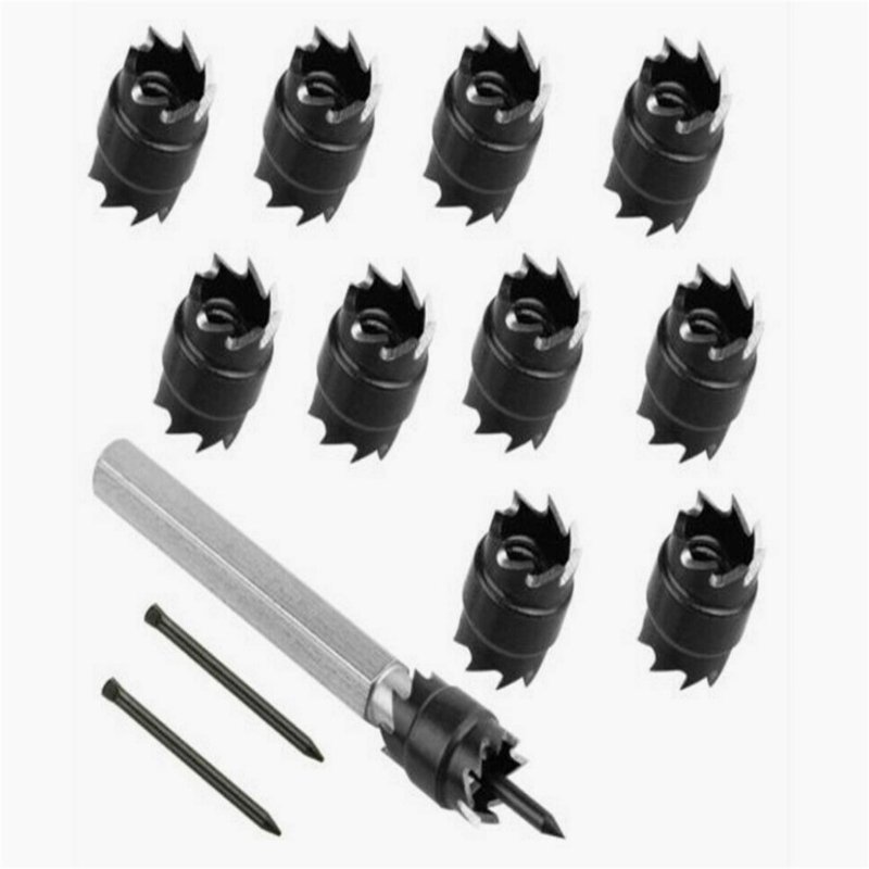 13pcs 3/8" Spot Weld Drill Bits High Hardness Wear Resistant Metal Hole Cutter Remover Kit Power Tool Accessories 13PCS