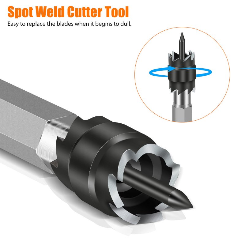 13pcs 3/8" Spot Weld Drill Bits High Hardness Wear Resistant Metal Hole Cutter Remover Kit Power Tool Accessories 13PCS