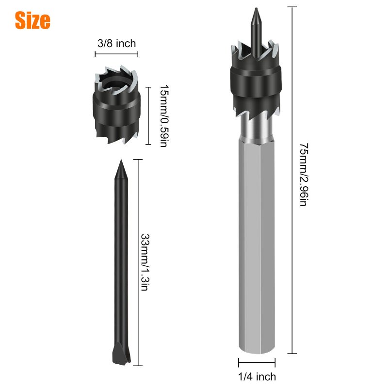 13pcs 3/8" Spot Weld Drill Bits High Hardness Wear Resistant Metal Hole Cutter Remover Kit Power Tool Accessories 13PCS