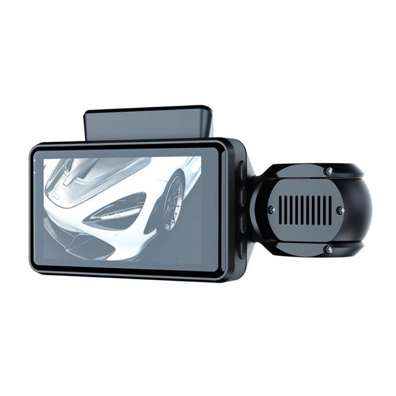 Dash Cam Front Rear Inside 3 Channel Dash Camera 3.0 Inch Ips Screen Parking Monitor Video Recorder Loop Recording 