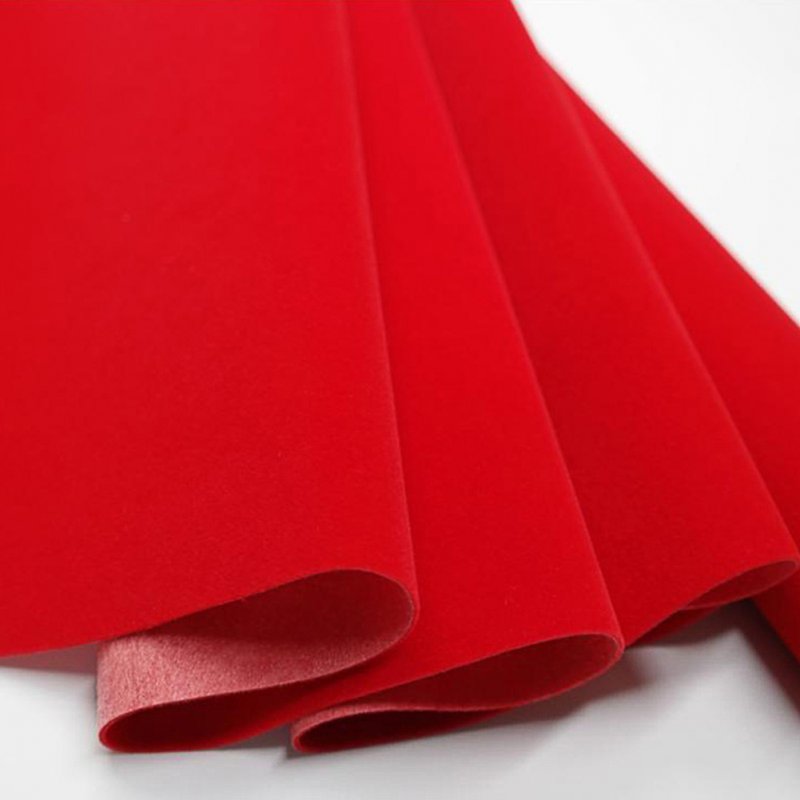 45 * 200cm Self-adhesive Velvet Flock Liner Jewelry Contact Paper Craft Fabric Peel Stick red