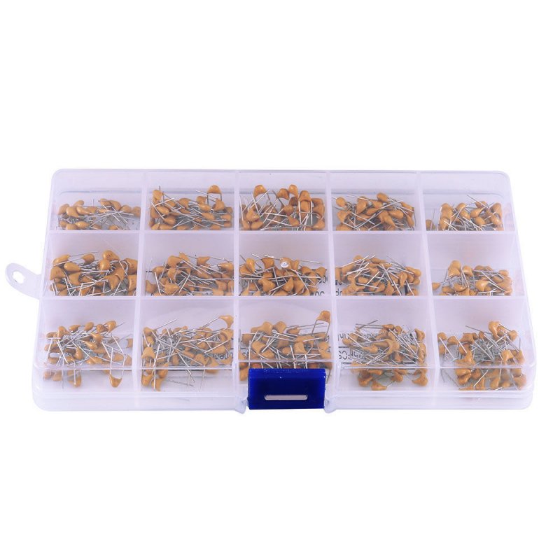 450Pcs Ceramic Capacitor Assortment Box Kit Range 15 Value 10pF－100nF(Box Packing) 450 pcs