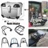 45L Motorcycle Top Box Waterproof Rear Top Case Helmet Luggage Storage Rear Tour Box with Security Lock Silver