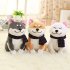 45cm Small Plush Akita Dog Stuffed Puppy Dog Toy for Kids Gift Home Decoration black