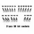 46  Piece 1 4 inch Screwdriver Drive Socket Bit Set Metric Ratchet Wrench Tools Kit For Automotive Repairing Household 46pcs set red box